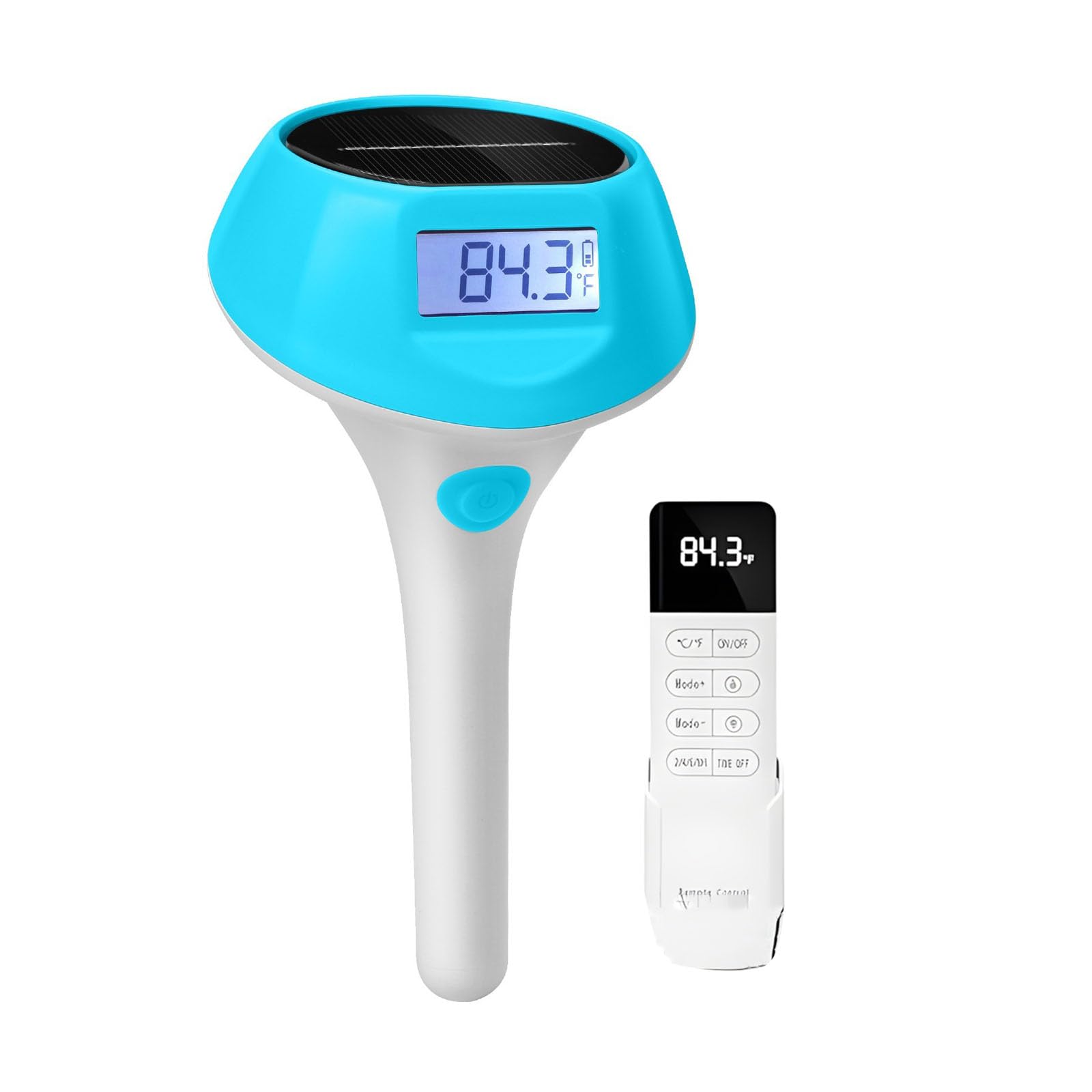 Termómetro solar para piscina, color azul, IP68 impermeable, C