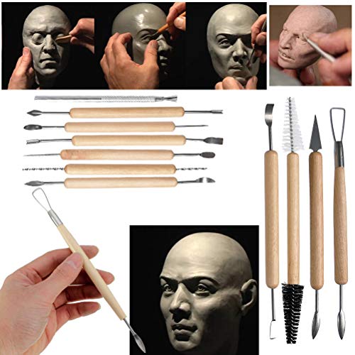Image of 19 Pcs Pottery Tools Clay Sculpting Tool Set, Ceramic Clay Carving Tools Set for Beginners Expert Art Crafts Kid's After School Pottery Classes Club Children Students