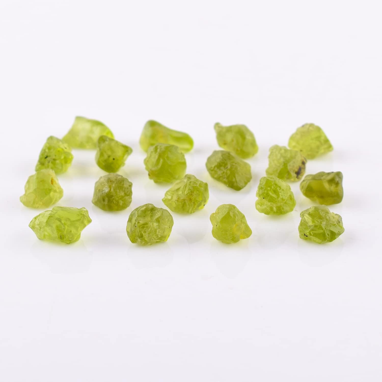 InfinityGemsArt Natural Raw Peridot Rough Stones 50 Carats, A+ Grade Green Crystal Chips 15–18 Pcs, August Birthstone Loose Gemstones for DIY Jewelry Making Wire Wrapping and Crafting - Image 3