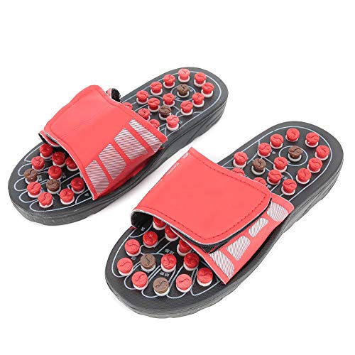 Acupressure Plantar Fasciitis Foot Massager, Jade Stone Indoor Massage Slippers Shoes, Reflexology Sandals Relaxation Gifts for Men Women(40-41)