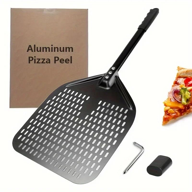 Pala Per Pizza 1 pala for pizza perforata, 30 x 33,5 cm, rettangolare, professionale, in alluminio, for