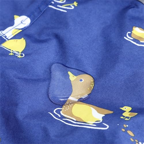 Toddler Kids Rain Suit Boys Girls One Piece Raincoat Waterproof Coverall Lightweight Rainwear Snap-Button Rain Jacket4