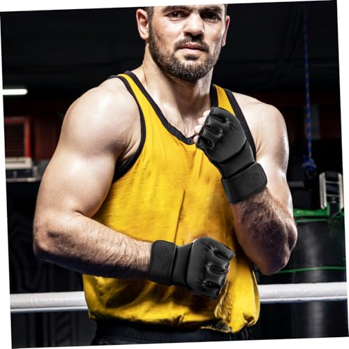 Guantes MMA de boxeo VANZACK transpirables y ajustables para sparring de PU 6