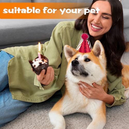 Miniatura 6 de 10 Mini Sombreros De Cumpleaños Para Juguetes De Animales De Peluche, Sombreros De Fiesta De Cono Con Purpurina Con Pompones Para Niños, Mascotas, Decoraciones De Bricolaje, Mini Sombrero De Perro