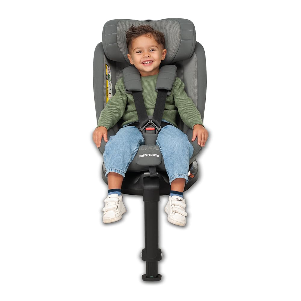 Foppapedretti Master i-Size seggiolino auto girevole 360° per bambini da 40 a 105 cm di altezza, Grey