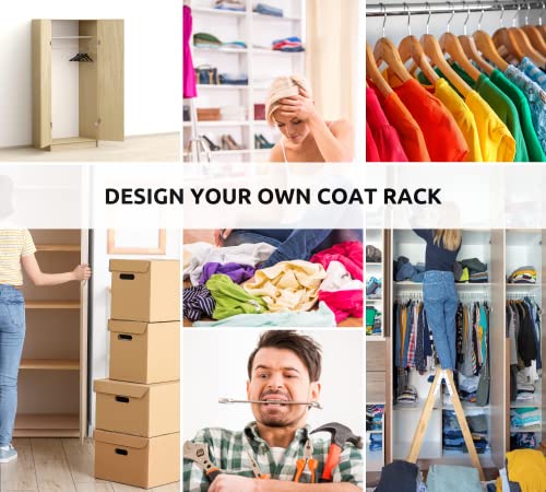 DOJA Barcelona | Supporto per Asta Armadio Rotondo | Ø25mm | 4Pz | Reggitubo Armadio Rotondo per Soffitto | Ganci Appendiabiti Rotondi da Armadio, Barra Appendiabiti, Tenda Doccia, Bastone Tenda - Image 7