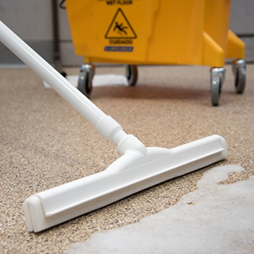 Image of SPARTA 4156702 Plastic Floor Squeegee, Shower Squeegee With Double Foam For Window, Glass, Shower Door, Floor, Windshield, 18 Inches, White, (Pack of 6)