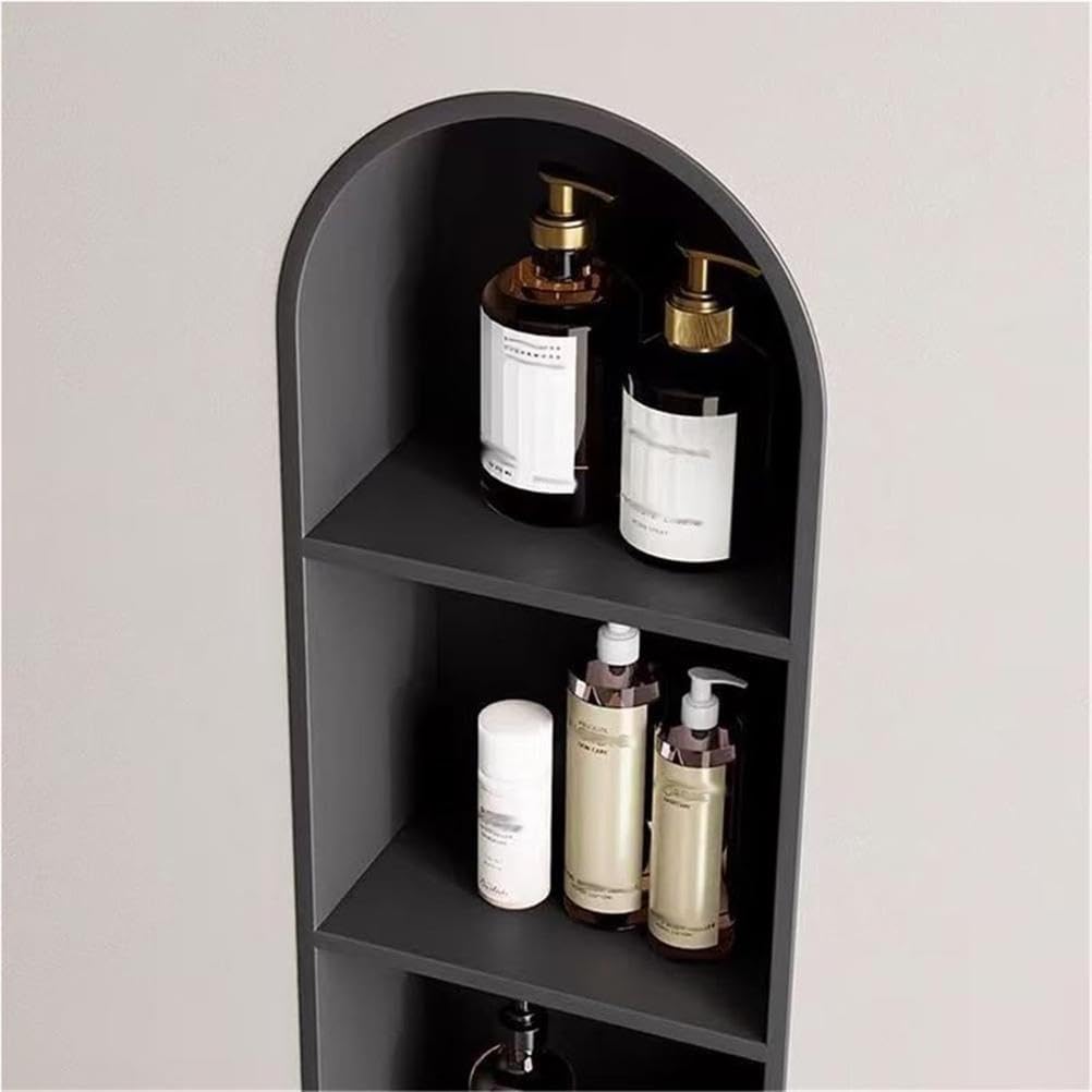 Inless - Ducha arqueada de acero, 2/3 capas, multicolor (negro) - Moderno baño Sto Solut impermeable fácil de instalar