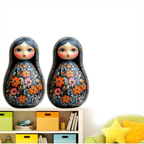 Image of Decorative Floral Doll Wall Sticker | Waterproof PVC Self Adhesive Wall Decal for Bedroom, Kids Room, Living Room & Office