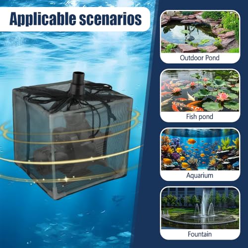 Filtro para bomba de estanque DONGKER con bolsa ajustable miniatura 7