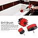 Miskall Drill Brush Power Scouring Pads, Drill Brush Attachment Power Scrubber Kit All Purpose Industrial Cleaning Tool Red