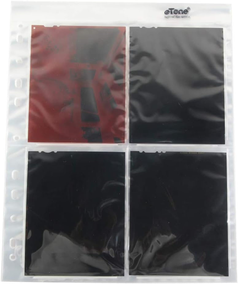 100x eTone Archival Storage Sheets 4x5 Negative Page Preservers