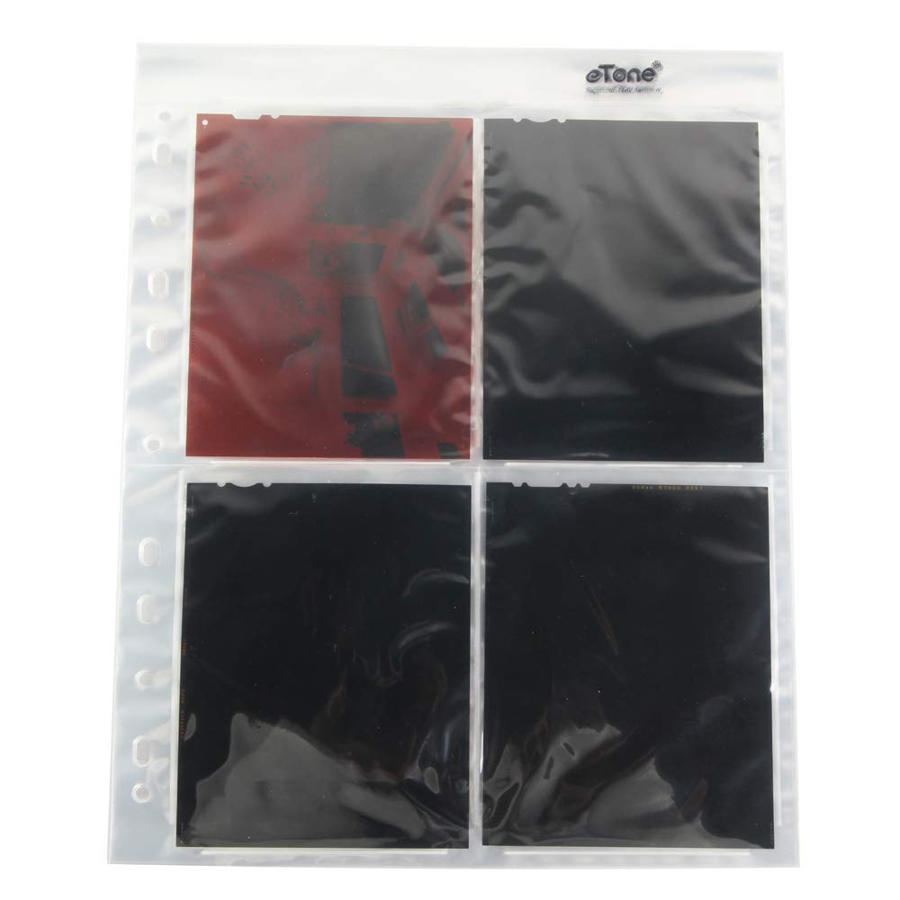 eTone 50 fogli per archiviazione, 10 x 12 cm, per conservare pagine negative (50 x 45)