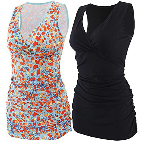 ZUMIY Camiseta de Lactancia/Camiseta de Embarazo, Ropa para Amamantar y Embarazo, Lencería de Maternidad, S