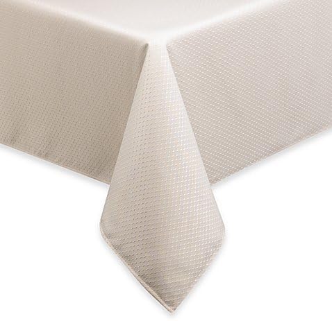 McKenna 52-Inch Square Microfiber Tablecloth in Cream