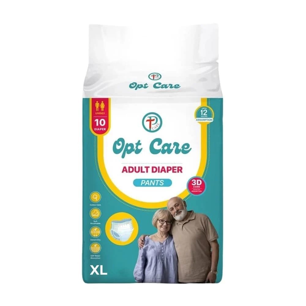 Opt Care Adult Diaper Pants – XL (95-134 cm) | Unisex Pull-Up Adult Diapers | 12-Hour Protection | 3D Absorption Core | Soft & Breathable | Pack of 10 | Instant Dry-image-27