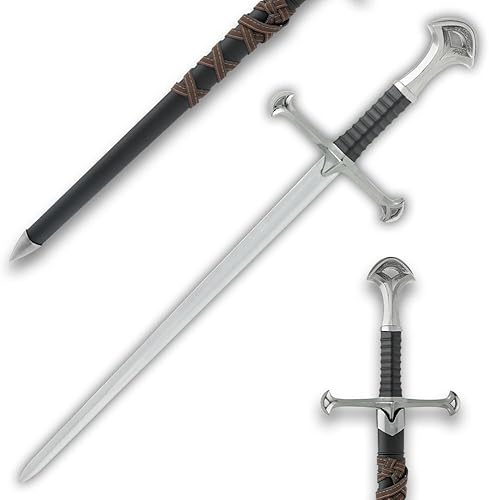 Tomahawk - Espada ancha corta de guerrero de la Edad Media Hoja de doble filo de 17 pulgadas Espada ancha medieval Reproducción auténtica Mango