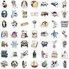 Lot De 50 Stickers Autocollants Aesthetic - Motifs Animaux, Fantaisie, Pour Kindle, Ordinateur Portable, Téléphone, Scrapbooking - Vinyle Durable, Amovible