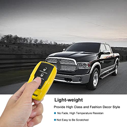 Image of Key Fob Case Cover Key Bag Holder Protection Shell Accessories for Dodge RAM 2018-2026,Yellow