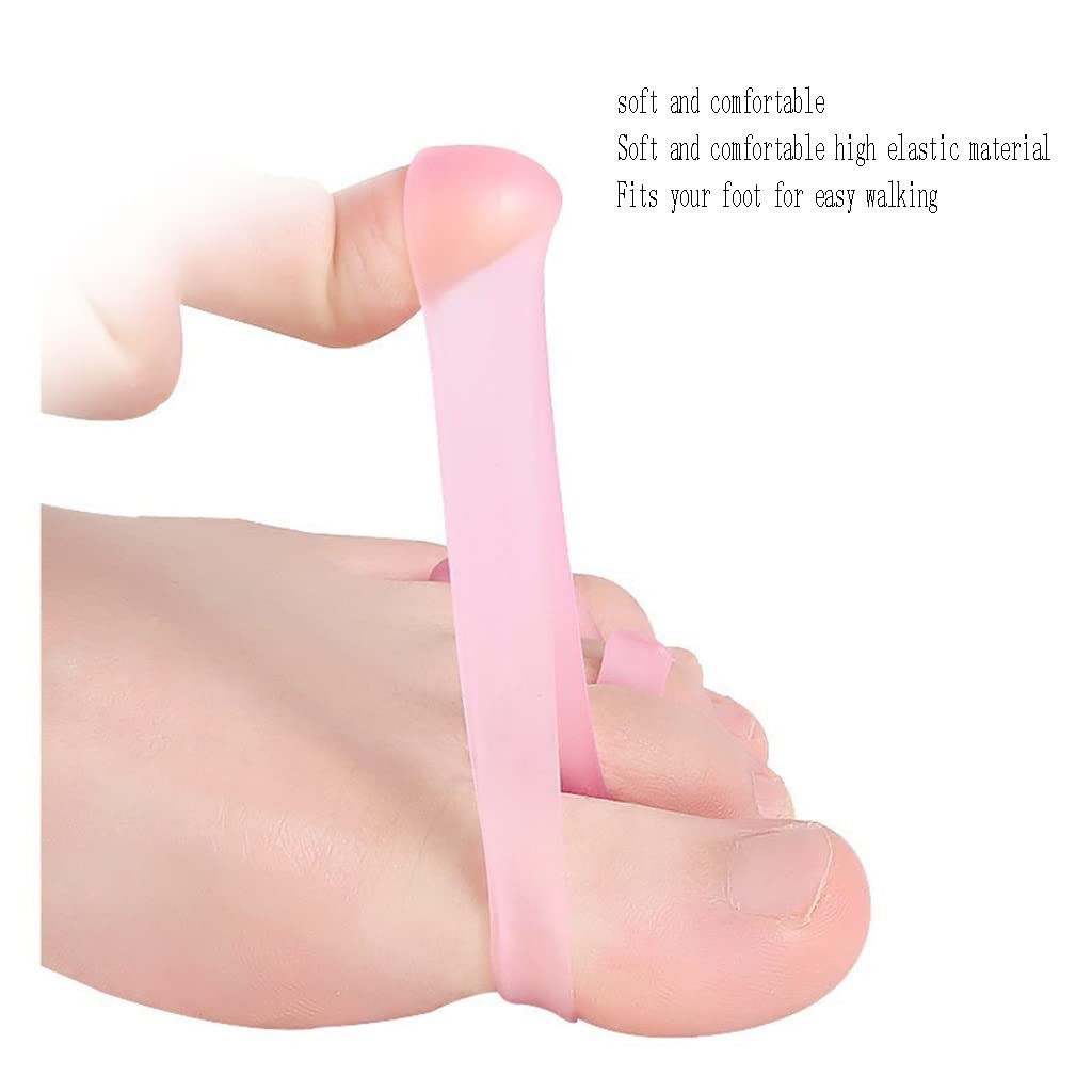 Separadores de Dedos de Gel, cojín Divisor, Corrector de Hallux Valgus, Almohadilla Suave Protectora de separación, Clip para pies, previene los Dedos en Martillo, Alivia el Dolor superpuesto