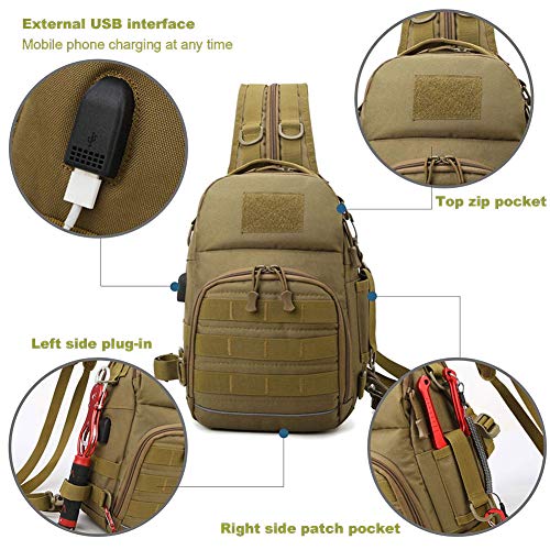 Sac De Peche Extérieur Résistant À l'eau À Dos Épaule Sac Bandoulière Sling avec Rod Holder Tackle Sac de pêche… - Image 4