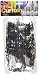 Set of 2 Metallic Silver Foil Fringe Curtains