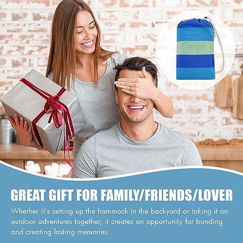 Image of INNO STAGE Brazilian Hammock with Tree Straps - Cotton Hammocks Portable Hammock with Carry Bag for Backyard, Porch, Outdoor and Indoor Use
