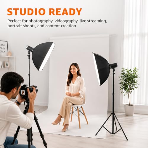 Image of Amazon Basics Photography Light Stand 110 inch /9.2ft /280cm, Air-Cushioned Aluminium Tripod Stand with 1 /4 inch Screw, Max Load 5kg, for Softbox, Studio Light, Reflector & Ring Light