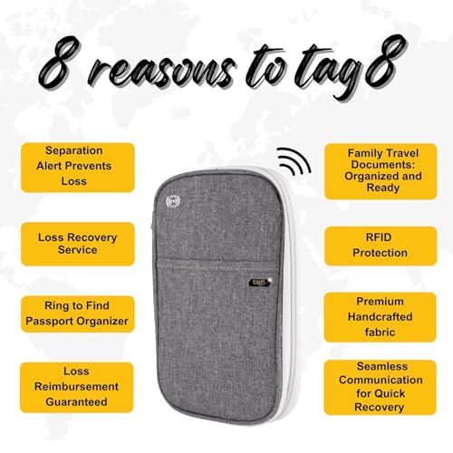 Étui passeport antivol RFID et tracker Bluetooth pour Android Apple
