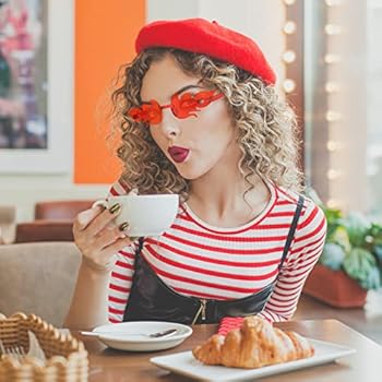 Gafas De Forma De Llama De Fuego Para Mujer, Sin Montura, Con Lentes