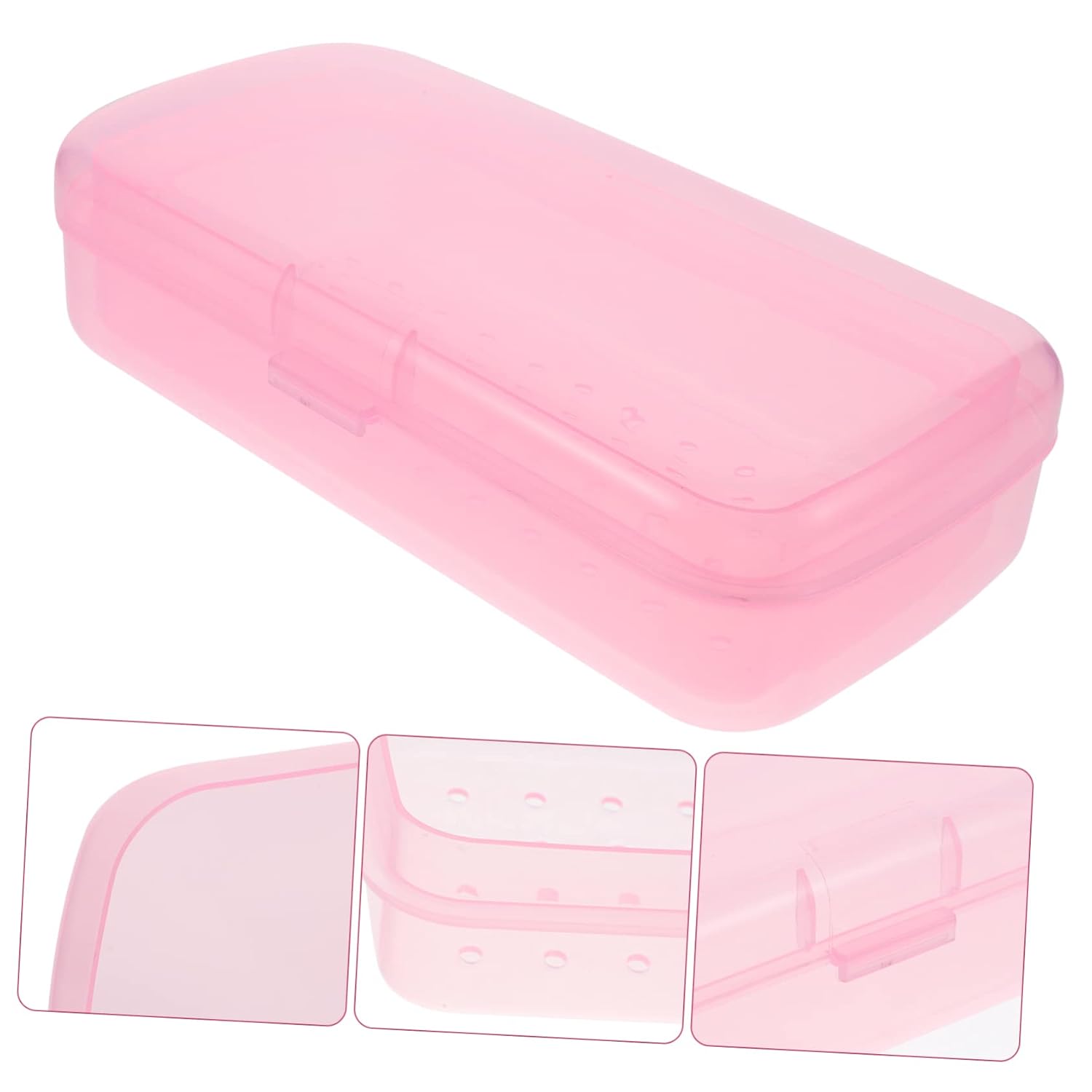 Nail Art Tool Box Compact Organizer for Tweezers Nail Clippers Manicure Tools Smooth Surface for Easy Cleaning Personal Use