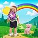 Ecore Fun 5 Items 18 inch Dolls Bag Set and Accessories Including 18 Inch Doll Clothes, Shoes, Sunglasses, Doll Backpack and Toy Dog