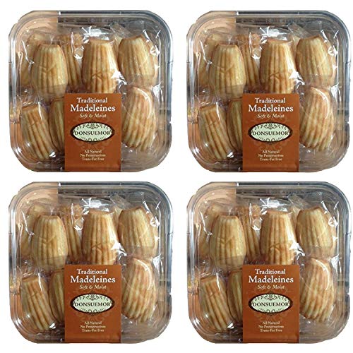 Donsuemor Traditional French Madeleines Individually Wrapped - 28 Oz. Each (Pack of 4)