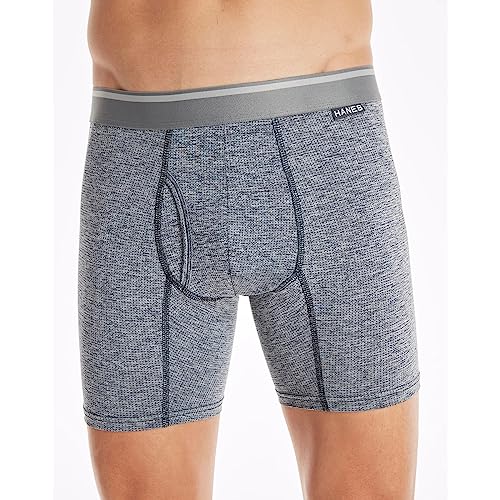 Hanes Men's Ultimate Comfort Flex Fit Breathable Stretch Boxer Briefs, 3-Pack Assorted Colors L2