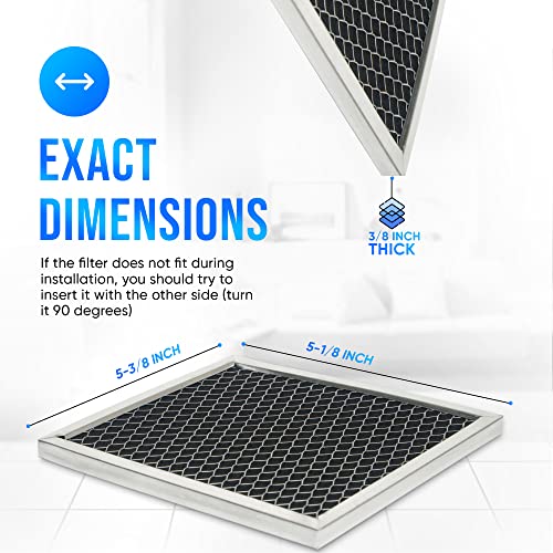 Omaeon 8206230A Filter Compatible With Whirlpool Microwave Filter, Maytag Microwave Filter Replacement, Kitchenaid Charcoal Filter. Part 8206230 Ap4299744 Ps1871363, Pack Of 2 #TOP1