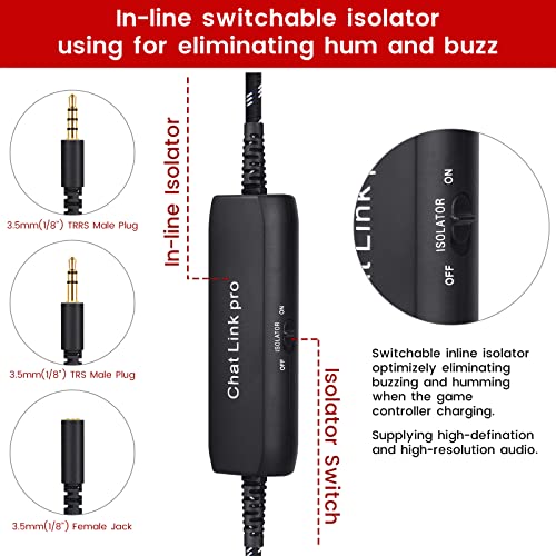 Weishan Hd60 S+ Chat Link Pro Cable Replacement For Elgato Hd60 X, Hd60Pro Capture Card, Chat Adapter Replacement For Nintendo Switch, Xbox One And Ps5, With In-Line Isolator #TOP3