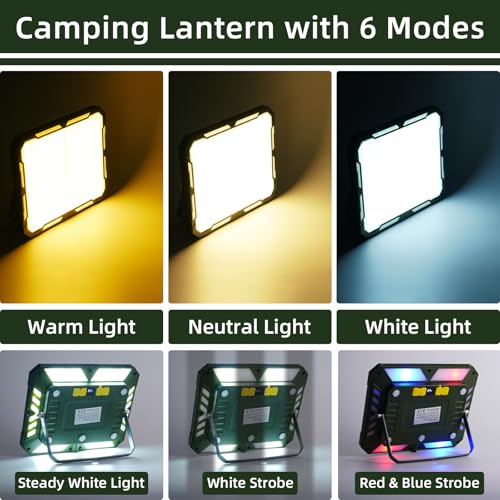 Rechargeable Camping Lantern with 1000LM, 6 Modes, Waterproof