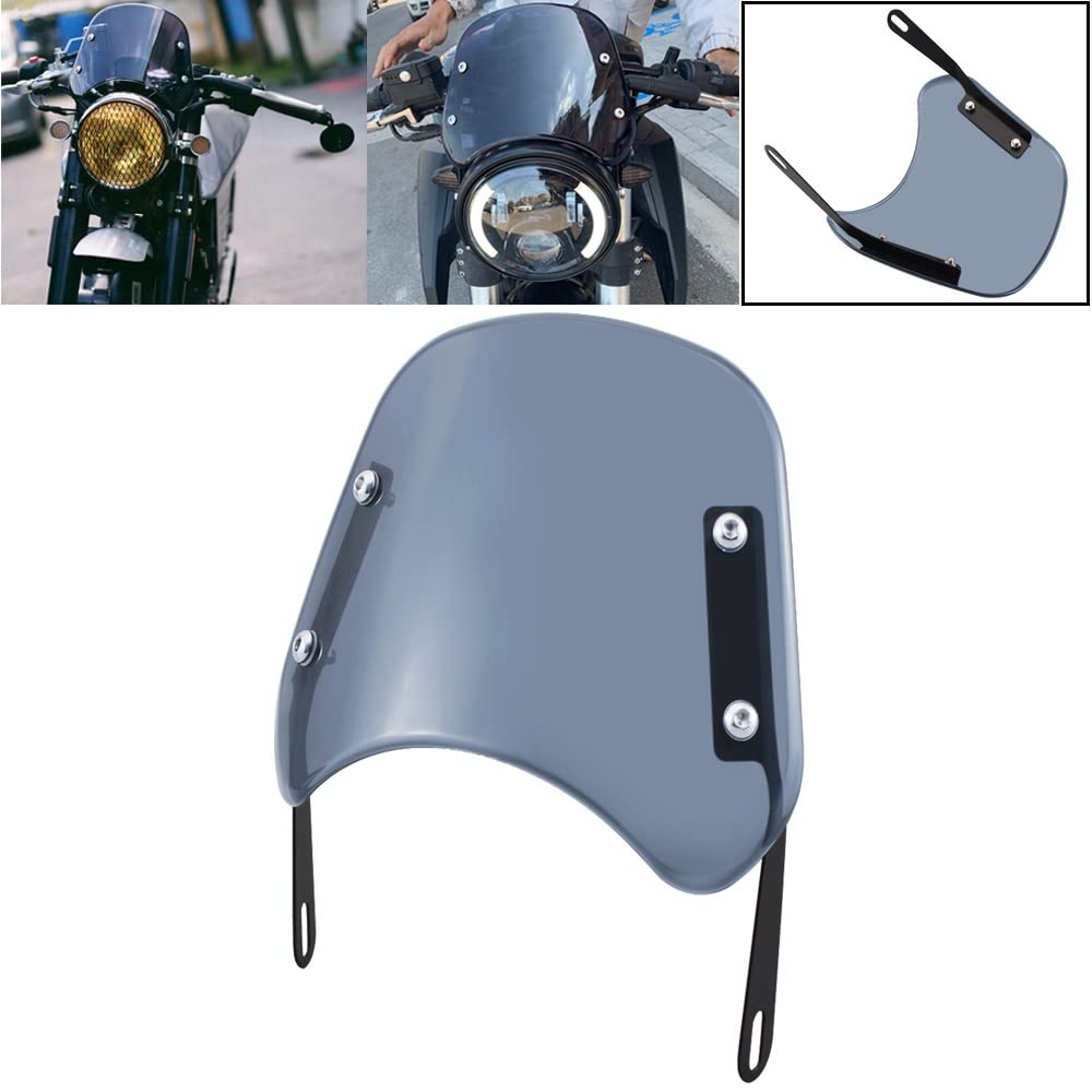 Parabrisas mosquitera para Royal para Enfield para Classic 500Cc Universal Carenado Instrumento Visor Parabrisas Motocicleta Deflectores de Parabrisas de Moto