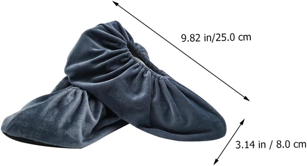 Veemoon 4pairs Boys and Girls Lint Cloth Shoes Covers Non-slip Breathable Rainproof Thickening Shoe Protectors for Boys and Girls Random Color