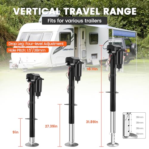 Lcyindu TG0105D0002 3500Lbs Power Tongue Jack A-Frame Electric Trailer Jack With Waterproof Cover For Camper, Rv,Travel,Boat,Cargo Trailer,12V Dc thumb #2