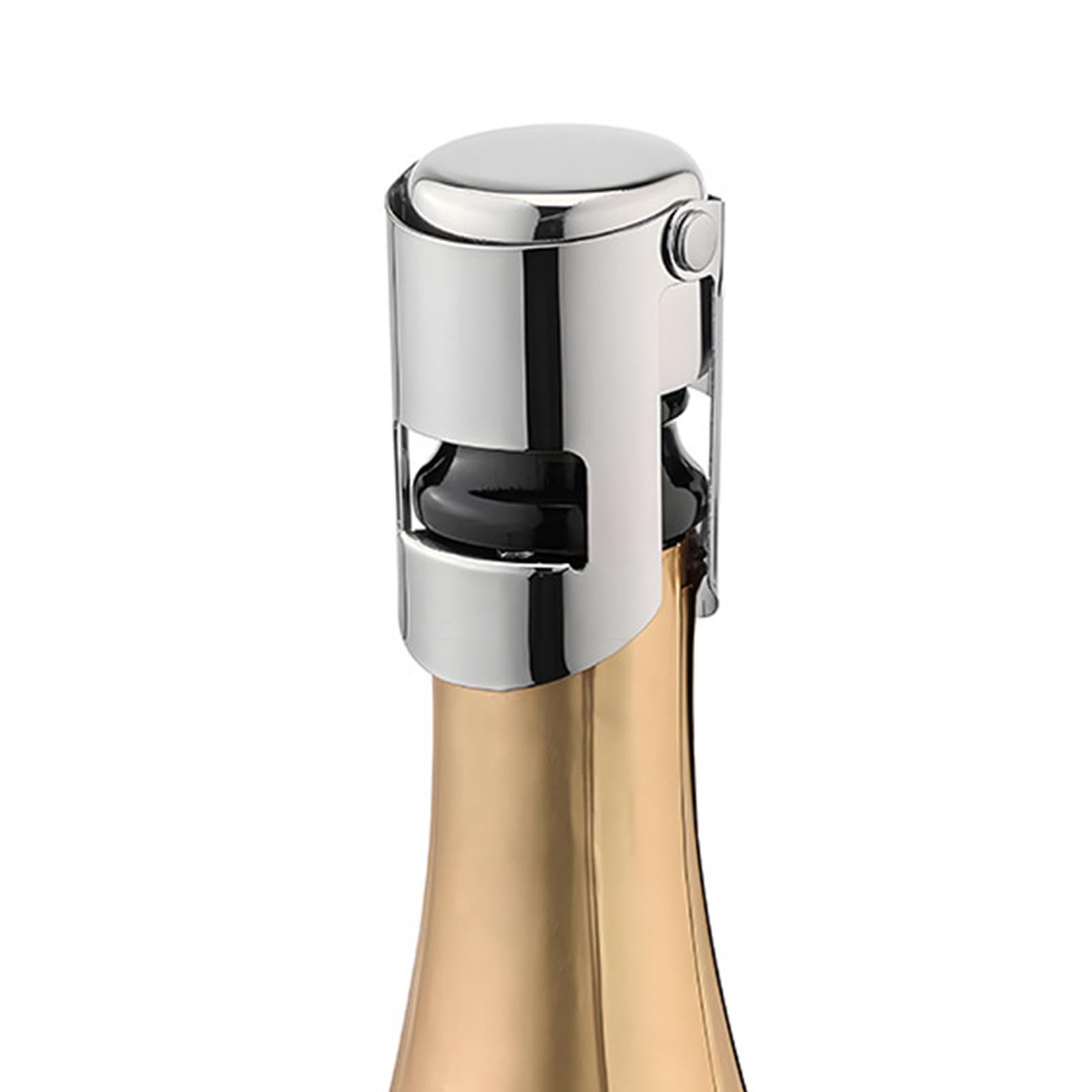 perfk 5 Bouchons de Vin Réutilisables Professionnels pour Bouteilles de et de Champagne, Préservant d'air. Idéal pour Les Amateu, 4 pièces