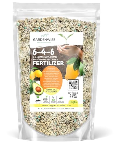 Image of GARDENWISE Avocado & Citrus Tree Fertilizer for Indoor & Outdoor Plants | Quick-Release Nitrogen - Citrus Fertilizer (3 Quarts)