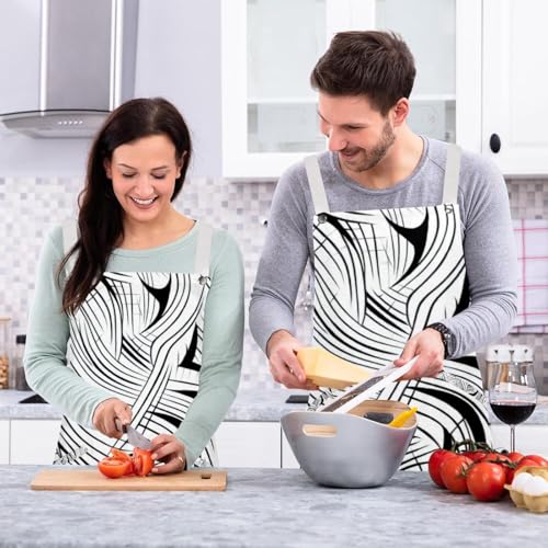 Tabliers de cuisine à lignes d'art pour partager des moments gourmands en famille - 6