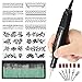 AxPower Electric Micro Engraver Pen Mini DIY Vibro Engraving Tool Kit for Glass Ceramic Plastic Wood Jewelry with Scriber Etcher 30 Bits and 6 Polishing Head and 16 Stencils