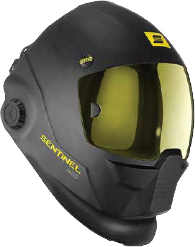 0700000800 Casco de soldadura Sentinel A50, diseño negro de perfil bajo, nylon de alta resistencia a impactos, infinitamente ajustable, controles de pantalla táctil a color, lente de visualización de 3.93" x 2.36"