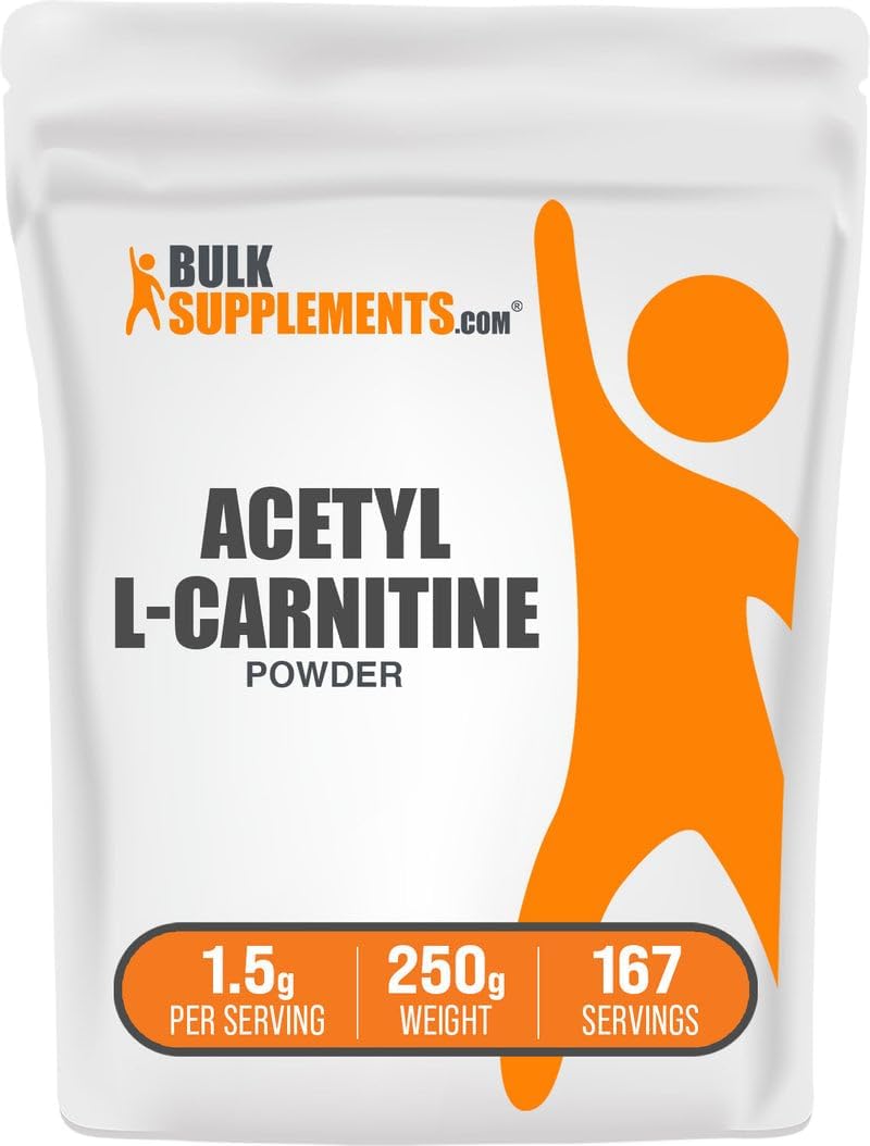 com Acetyl L-Carnitine Powder - as ALCAR HCl, Carnitine Supplement - Gluten Free, 1.5g per Serving, 250g (8.8 oz) (Pack of 1)