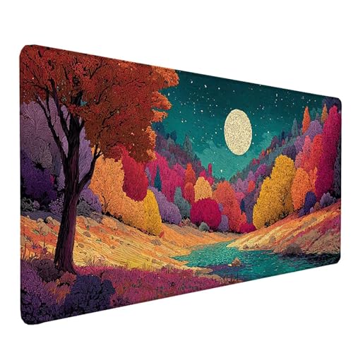 Tapis de souris XXL imperméable avec bords cousus haute densité