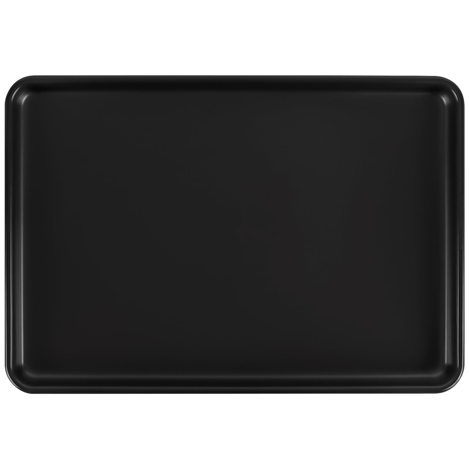 Set di 3 Teglie da Forno Rettangolari in Acciaio al Carbonio Antiaderente, 39,3 x 27 x 2,5 cm, Nero, per Torte e Pizza