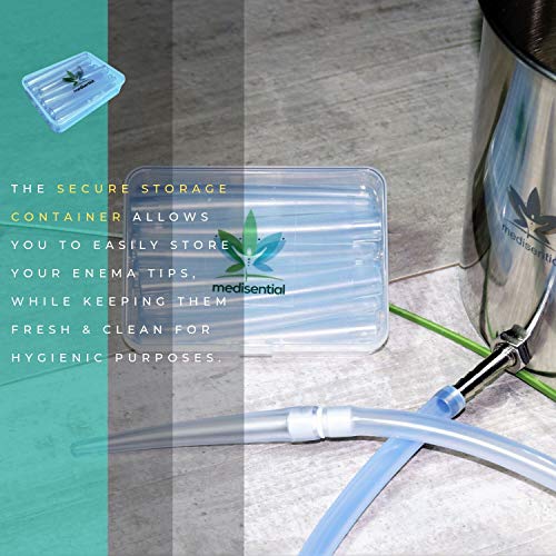 Medisential Enema Bucket, Bag & Bulb Kit Nozzle Tips (Box Of 12) - Assortment Of Hard, Soft, Flexible, Non-Toxic And Comfortable Parts. (Parts Only) #TOP2