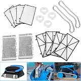 Tune Up Rebuild Kit Replacement Parts w/ 9991433-R4 Ultra Fine Filter Panels, 6101641-R2 Grey Brushes, Climbing Rings, 9985006-R2 Tracks For Maytronics Dolphin Nautilus CC Plus Robotic Pool Cleaner